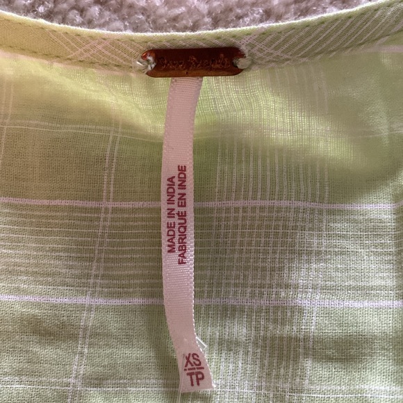 Free people NWT Lime and lace XS boho top - Picture 11 of 13